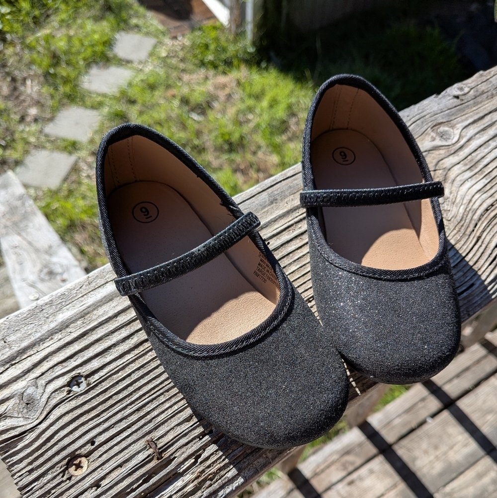 Target Black Glitter Kids Dress Shoes